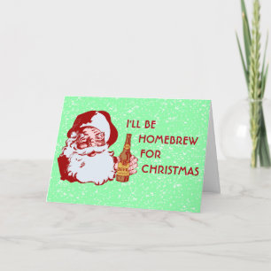 Cartes Pour Fêtes Annuelles Retro Santa Claus Bière Homebrew Noël