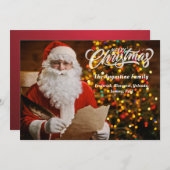 Cartes Pour Fêtes Annuelles Retro Santa Claus Joyeux Noël (Devant / Derrière)