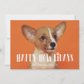 Cartes Pour Fêtes Annuelles Retro Script Happy Howlidays Chig Photo (Devant)