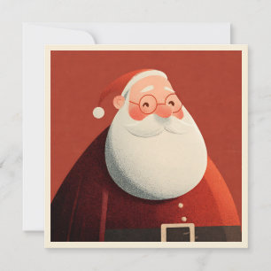 Cartes Pour Fêtes Annuelles Rétro Simple Noël Vintage Père Noël