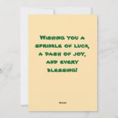 Cartes Pour Fêtes Annuelles Retro St. Patrick's Day Card (Dos)