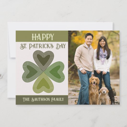 Cartes Pour Fêtes Annuelles Retro St Patrick's Day Shamrock Irish Celtic Photo (Devant)