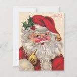 Cartes Pour Fêtes Annuelles Retro Vintage Christmas Jolly Père Noël<br><div class="desc">Carte de vacances Retro Vintage Christmas Jolly Père Noël.</div>