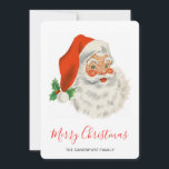 Cartes Pour Fêtes Annuelles Rétro Vintage Jolly Santa Claus de Christmas<br><div class="desc">Une carte de Noël plate avec une photo festive rétro. Le vieux Père Noël Jolly avec ses joues rousses et son sourire chaleureux et amical. Un peu de nostalgie de l'ancienne école pour les vieux temps,  cette image rappelle les souvenirs des célébrations du passé de Noël.</div>