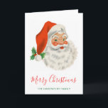 Cartes Pour Fêtes Annuelles Rétro Vintage Jolly Santa Claus de Christmas<br><div class="desc">Une carte de noël avec une photo festive rétro. Le vieux Père Noël Jolly avec ses joues rousses et son sourire chaleureux et amical. Un peu de nostalgie de l'ancienne école pour les vieux temps,  cette image rappelle les souvenirs des célébrations du passé de Noël.</div>