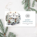 Cartes Pour Fêtes Annuelles Retro Vintage Sage Farm Truck Christmas Corporate<br><div class="desc">Surprenez et apportez la joie à vos proches et rendez la fête inoubliable. Pour plus de personnalisation,  cliquez sur le lien "customiser plus" et utilisez notre outil de conception pour modifier ce modèle.</div>