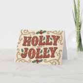 Cartes Pour Fêtes Annuelles Retro Western Holly Jolly Christmas (Devant)