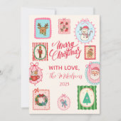 Cartes Pour Fêtes Annuelles Retro Whimsical Christmas (Devant)