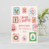 Cartes Pour Fêtes Annuelles Retro Whimsical Christmas (Debout devant)