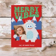 Retro Yeti Whimsical Kids Noël