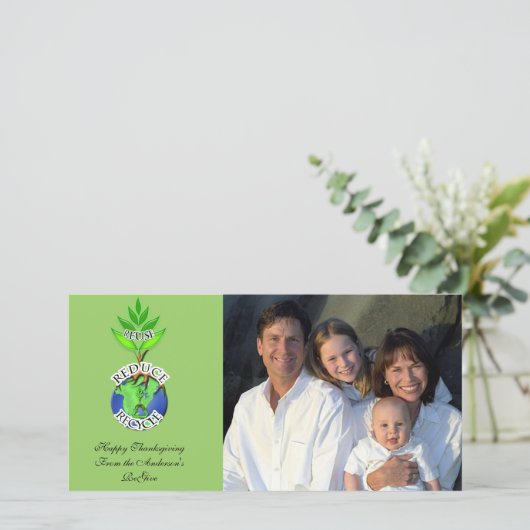 Cartes Pour Fêtes Annuelles ReUtiliser ReCycleDonner ReDuce (Debout devant)