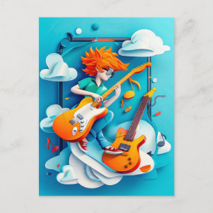 Cartes Pour Fêtes Annuelles Rêve de future rockstar pour les enfants