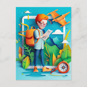 Cartes Pour Fêtes Annuelles Rêve d'influenceur de voyage pour les enfants