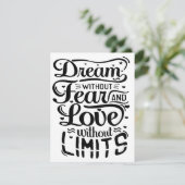 Cartes Pour Fêtes Annuelles "Rêve sans peur, amour sans limites" (Debout devant)