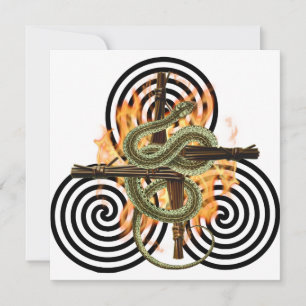 Cartes Pour Fêtes Annuelles Réveiller le Serpent Pagan Sabbat Imbolc de la Ter