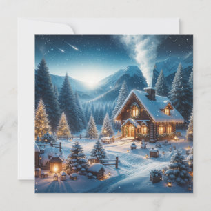 Cartes Pour Fêtes Annuelles Réveillon de la Saint-Sylvestre alpin