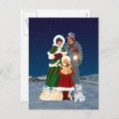 Cartes Pour Fêtes Annuelles Réveillon de Noël (Devant / Derrière)