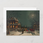 Cartes Pour Fêtes Annuelles Réveillon de Noël (Devant / Derrière)