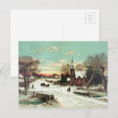 Cartes Pour Fêtes Annuelles Réveillon de Noël 1898 (Devant / Derrière)