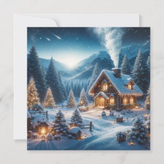 Cartes Pour Fêtes Annuelles Réveillon du Nouvel An alpin