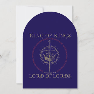 Cartes Pour Fêtes Annuelles Revelation 19:12-16 Christmas Card King of Kings 