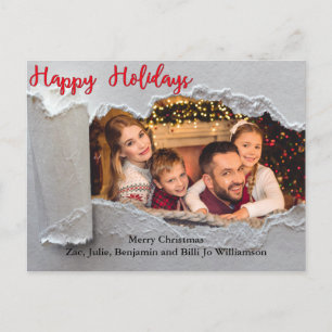Cartes Pour Fêtes Annuelles Révéler Joyeuses Fêtes de Noël Photo