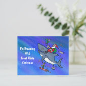 Cartes Pour Fêtes Annuelles Rêver D'Un Grand Noël De Requin Blanc (Debout devant)