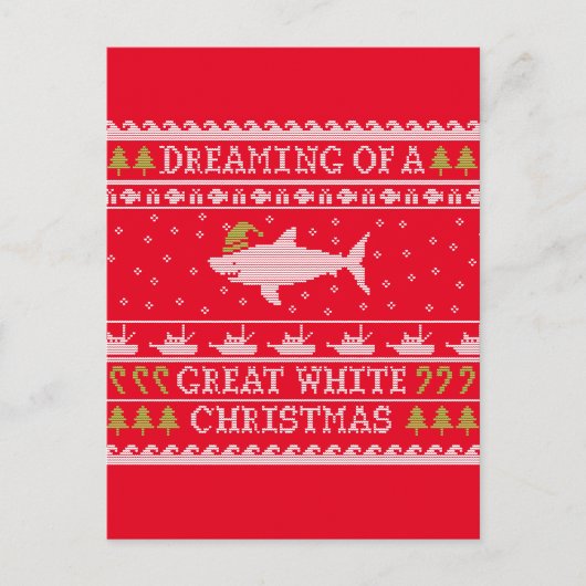 Cartes Pour Fêtes Annuelles Rêver d'un grand pull blanc Noël blanc (Devant)