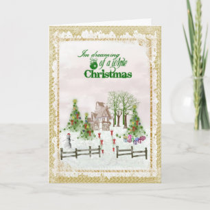 Cartes Pour Fêtes Annuelles Rêver d'un Noël blanc
