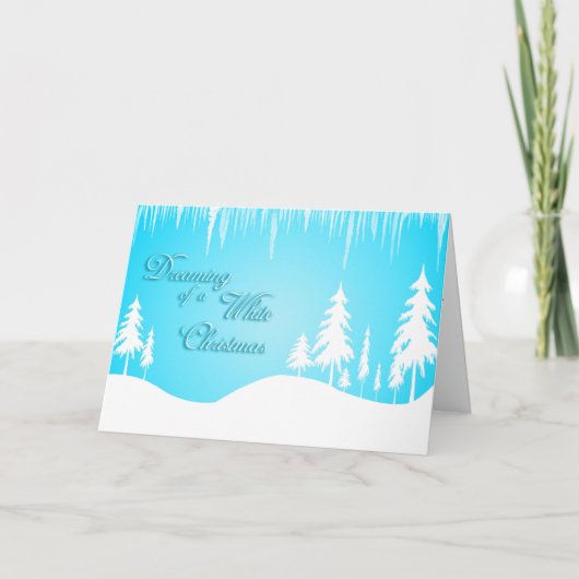 Cartes Pour Fêtes Annuelles Rêver d'un Noël blanc (Noël) (Devant)
