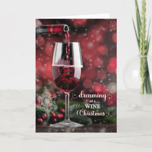 Cartes Pour Fêtes Annuelles Rêver d'un Noël de vin