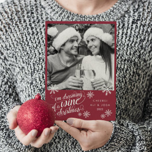 Cartes Pour Fêtes Annuelles Rêver d'un Noël de vin   Photo