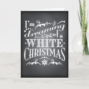 Cartes Pour Fêtes Annuelles Rêver d'un tableau de Noël blanc Salutation