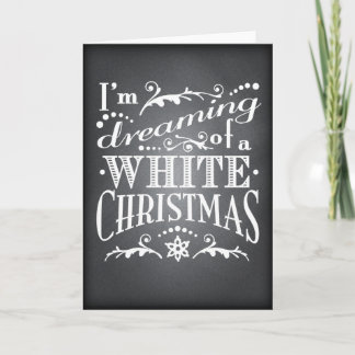 Cartes Pour Fêtes Annuelles Rêver d'un tableau de Noël blanc Salutation