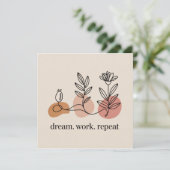 Cartes Pour Fêtes Annuelles Rêver. Travailler. Répéter (Debout devant)