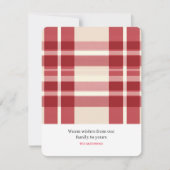 Cartes Pour Fêtes Annuelles Révère rustique | Embracer la ferme rouge Plaid (Devant)