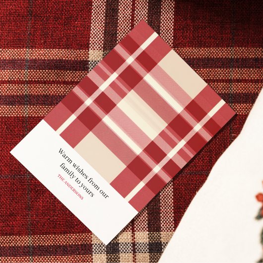 Cartes Pour Fêtes Annuelles Révère rustique | Embracer la ferme rouge Plaid