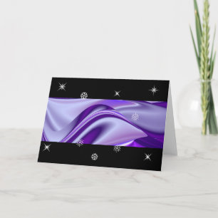 Cartes Pour Fêtes Annuelles Rêves de neige pourpre, Imaginaire Abstrait Arc-en