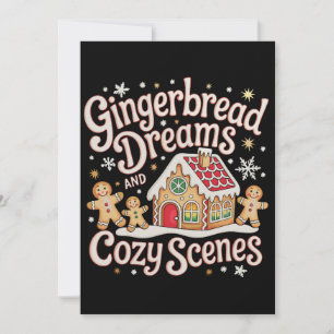 Cartes Pour Fêtes Annuelles Rêves De Pain D'Épice Et Scènes Cosy Noël Noël Noë