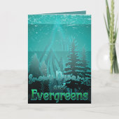 Cartes Pour Fêtes Annuelles Rêves enneigés et verdure éternelle (Devant)