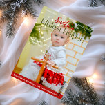 Cartes Pour Fêtes Annuelles Revue de Noël Couverture première étape de Noël<br><div class="desc">Célébrez le premier Noël de votre bébé avec cette carte de voeux de style magazine pleine de charme avec le titre "Le petit aide de Père Noël". Customisez la date, les détails du bébé, les salutations festives et ajoutez votre propre photo pour une touche chaleureuse. Faisant partie de notre collection...</div>