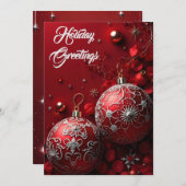 Cartes Pour Fêtes Annuelles Rhinestone Rouge Orné Simplement Enspiré (Devant / Derrière)