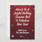 Cartes Pour Fêtes Annuelles Rhinestone Rouge Orné Simplement Enspiré (Dos)