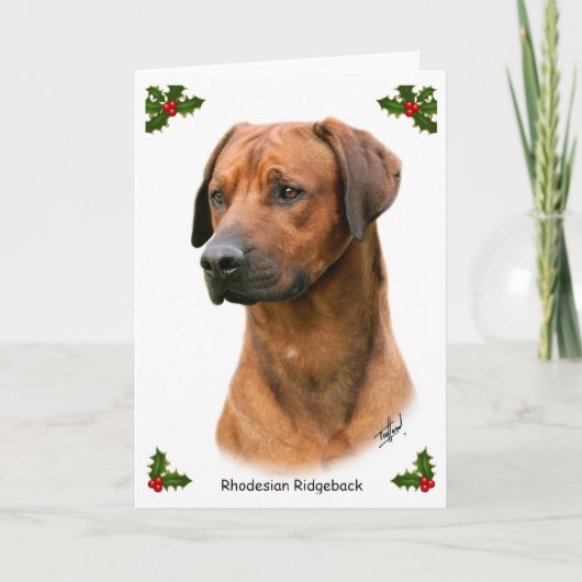 Cartes Pour Fêtes Annuelles Rhodesian Ridgeback 9Y338D-039 (Devant)