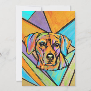 Cartes Pour Fêtes Annuelles Rhodesian Ridgeback Aquarelle Portrait