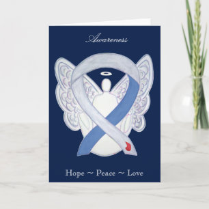 Cartes Pour Fêtes Annuelles Ribbon de sensibilisation au diabète IDDM Angel Ca