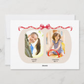 Cartes Pour Fêtes Annuelles Ribbon noir noir blanc blanc 3 Photos Noël (Dos)