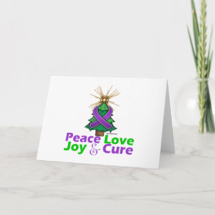Cartes Pour Fêtes Annuelles Ribbon violet Noël Paix Amour, Joie & Cure
