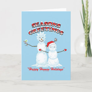 Cartes Pour Fêtes Annuelles Rick et Morty Bonhommes de neige Vœux de la sais