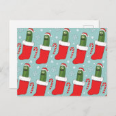 Cartes Pour Fêtes Annuelles Rick et Morty | Motif de Pickle Rick de Noël (Devant / Derrière)